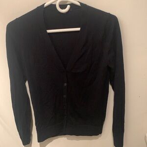 Fabulous Uniqlo Black Half Button V neck Sweater SZ XS